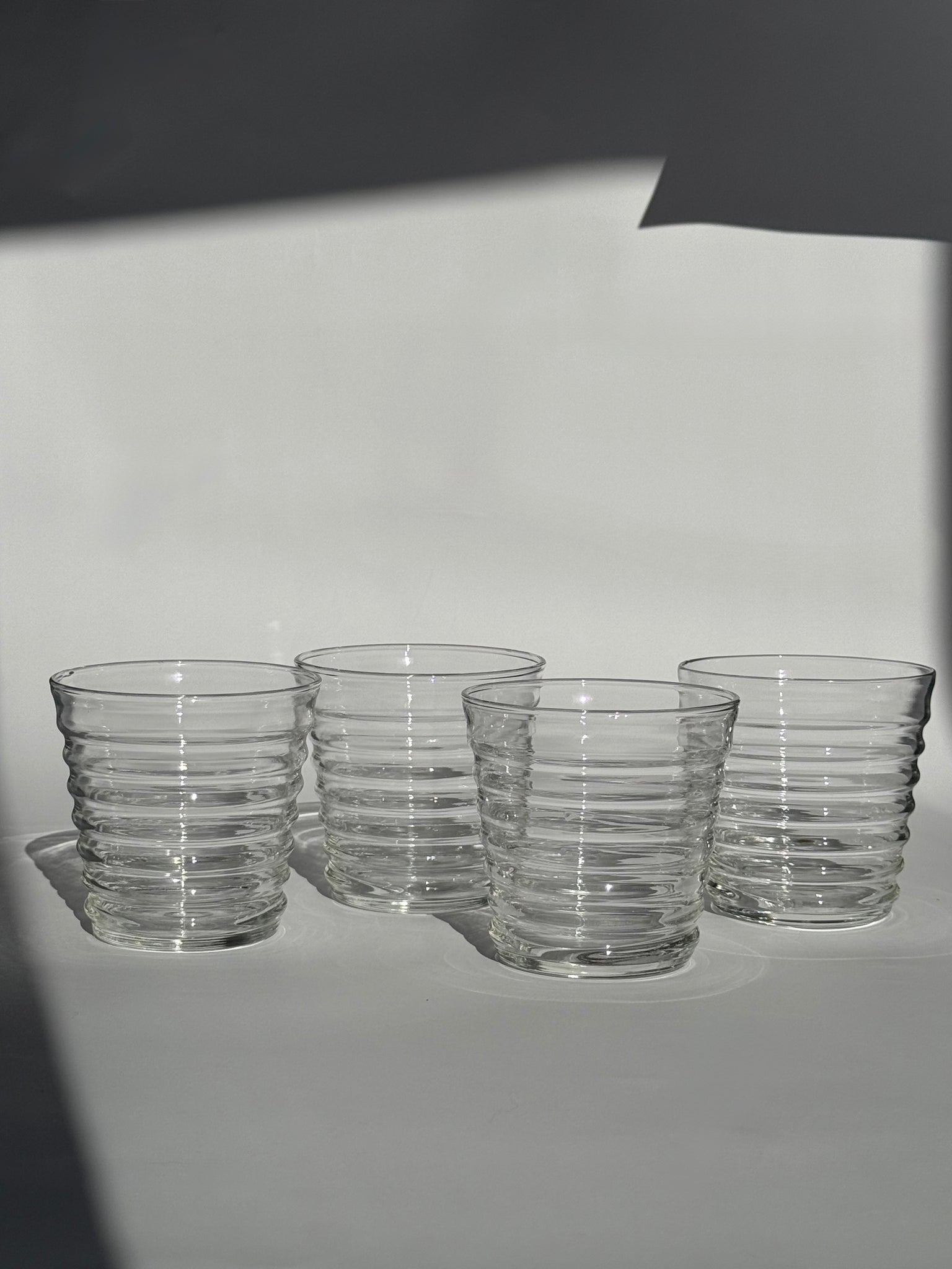 Ribbed Libbey glasses