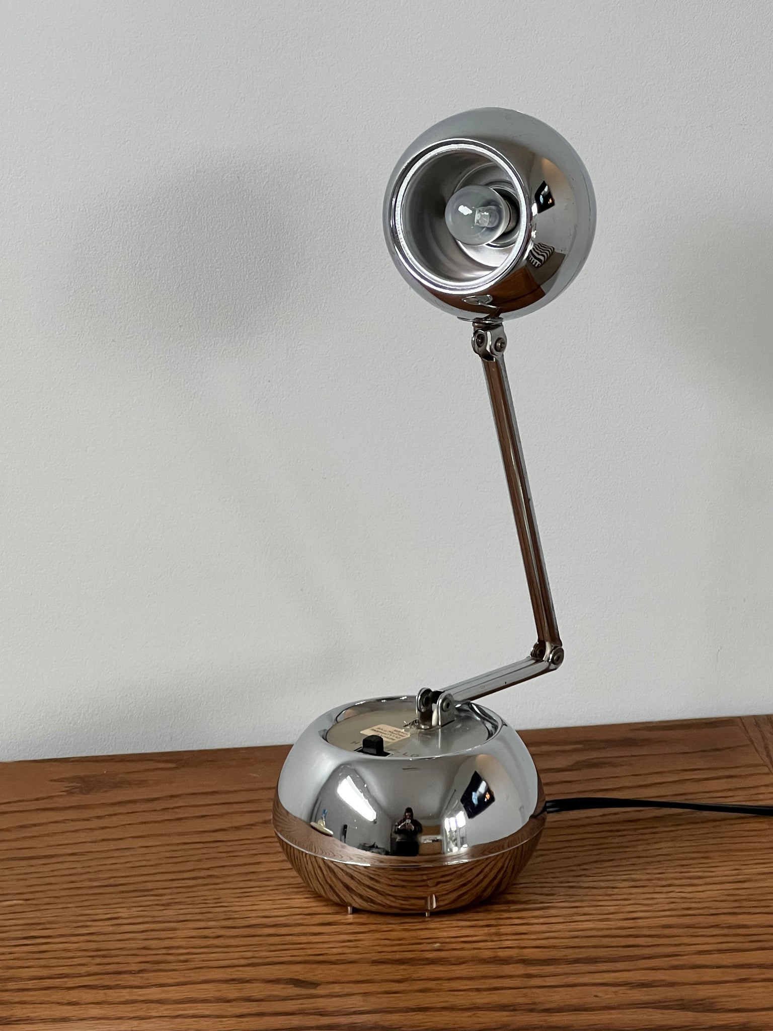 Chrome folding lamp