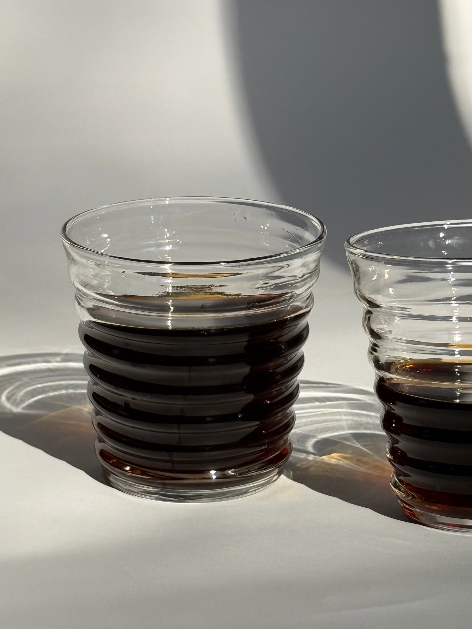 Ribbed Libbey glasses