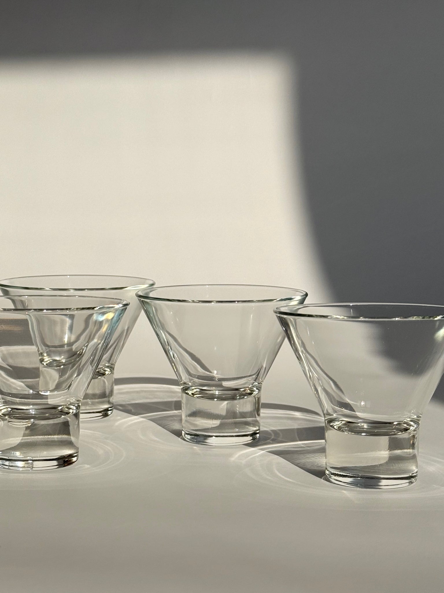 Chunky martini glass set