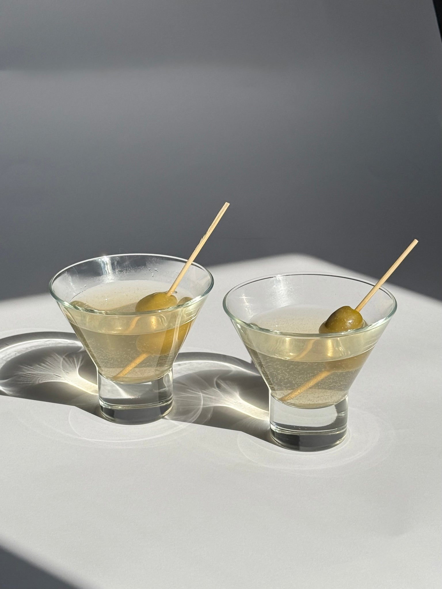 Chunky martini glass set