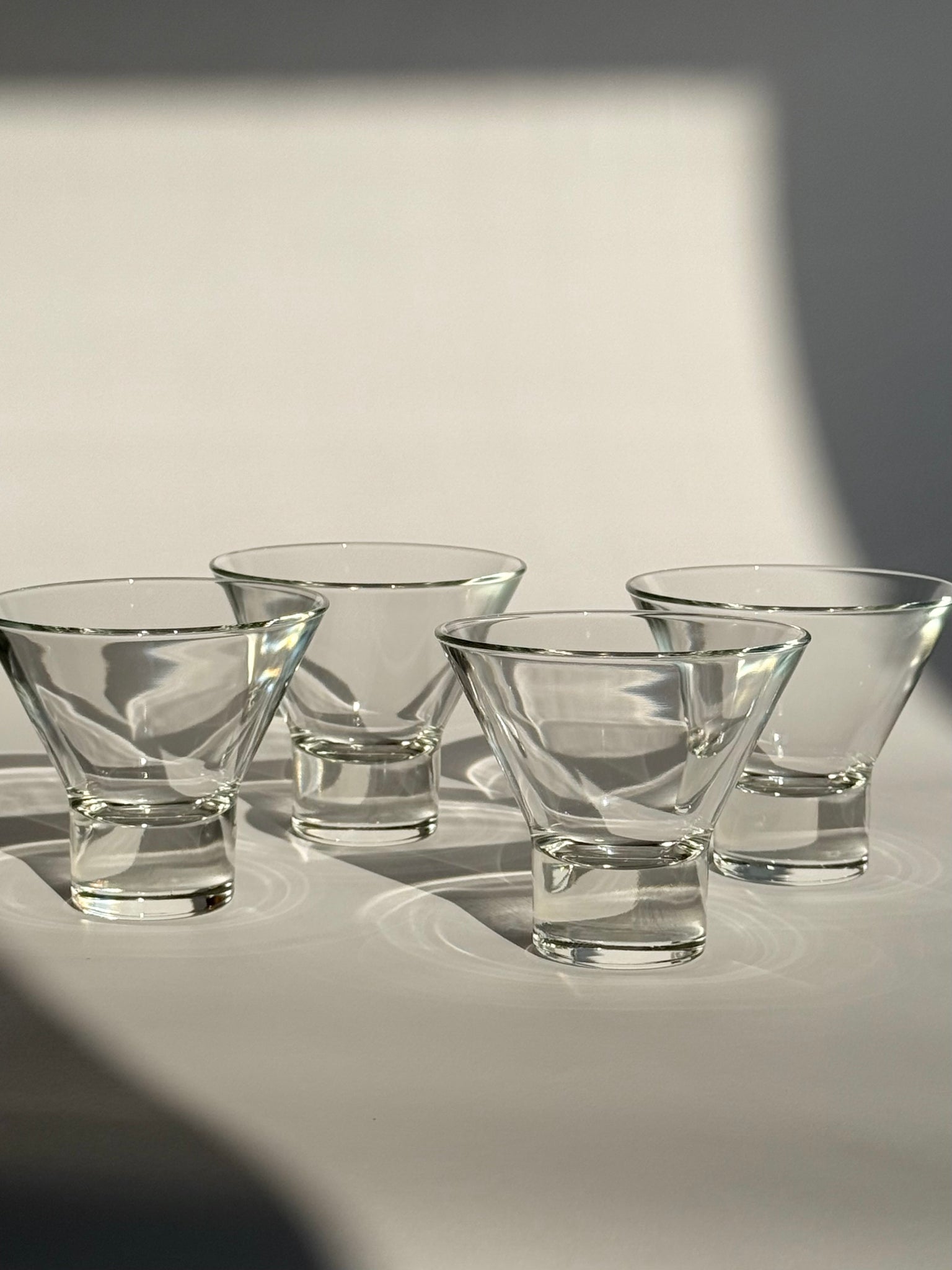 Chunky martini glass set