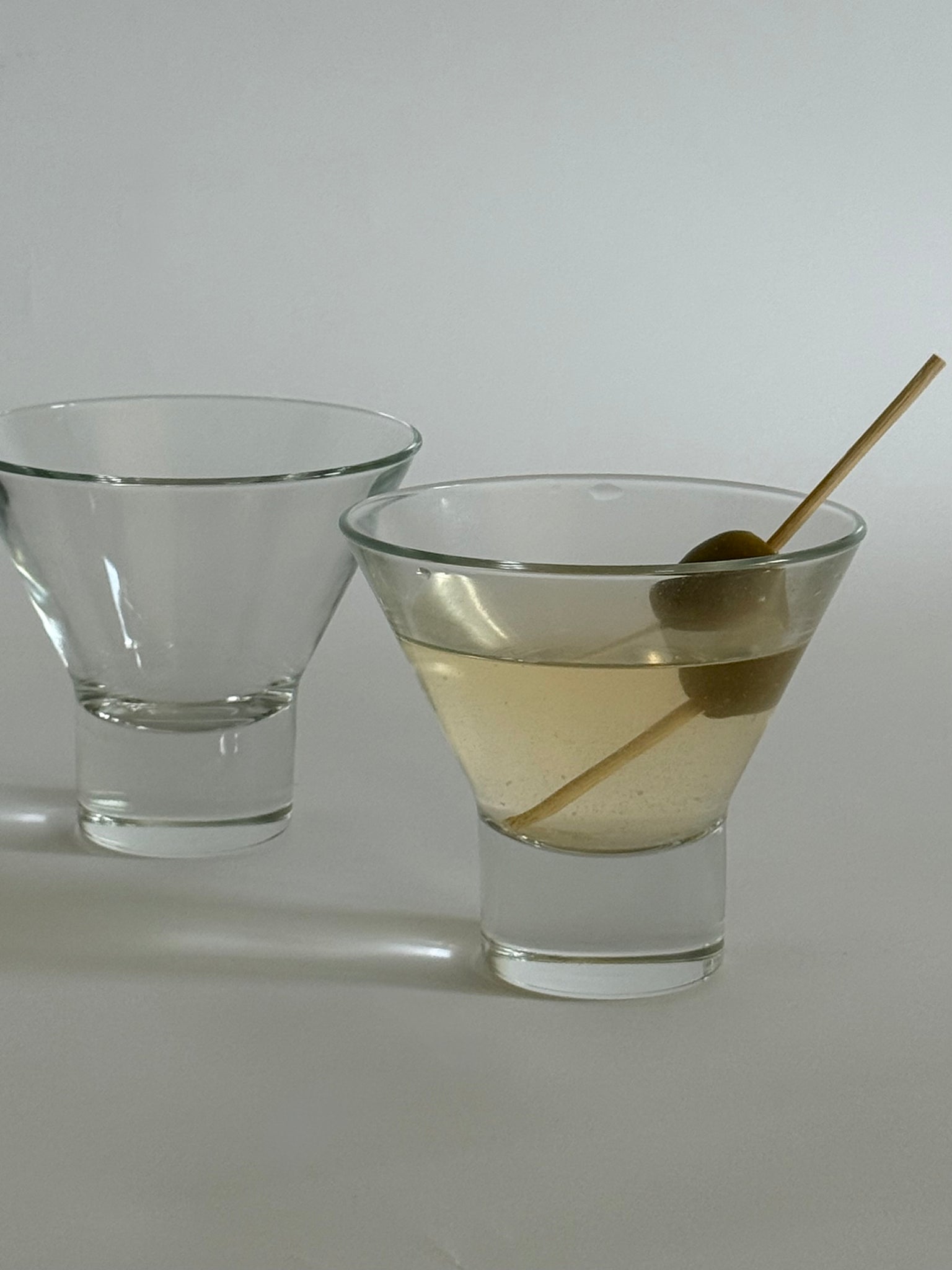 Chunky martini glass set