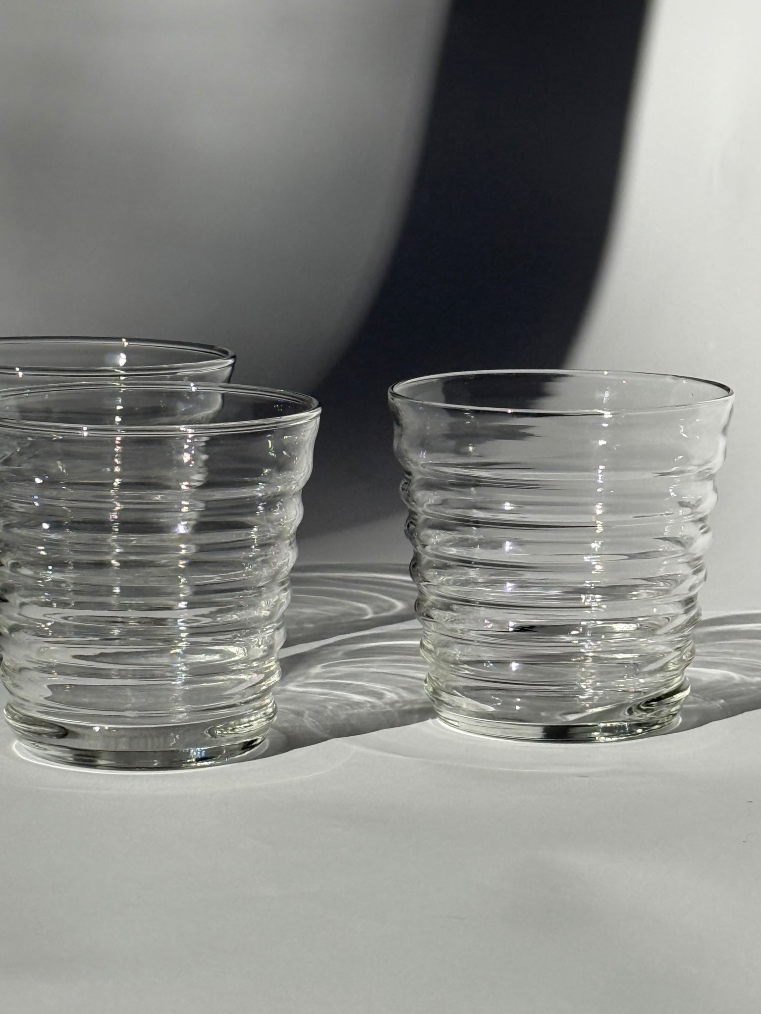 Ribbed Libbey glasses
