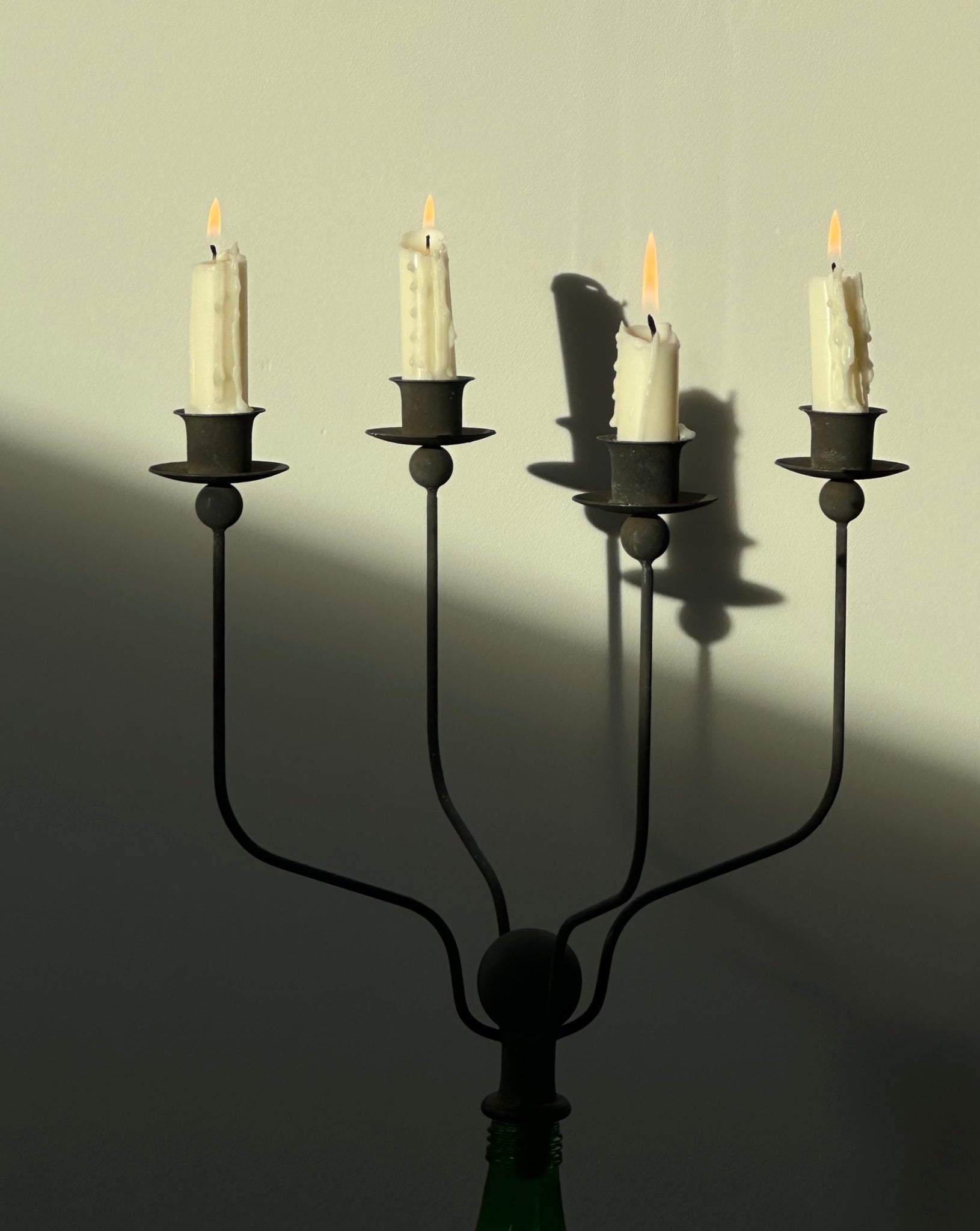 Wine cork candelabra