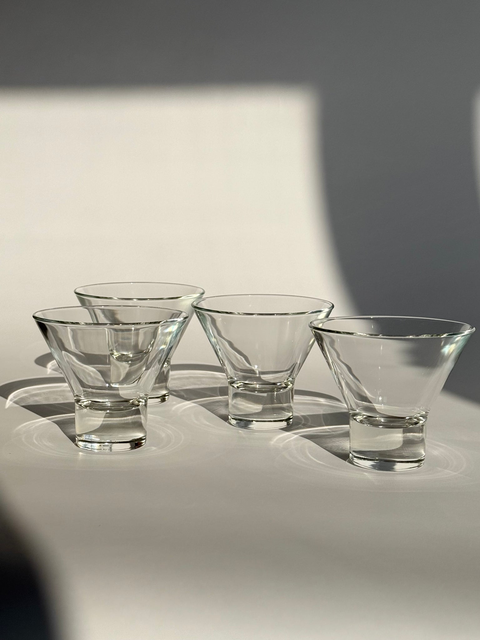 Chunky martini glass set