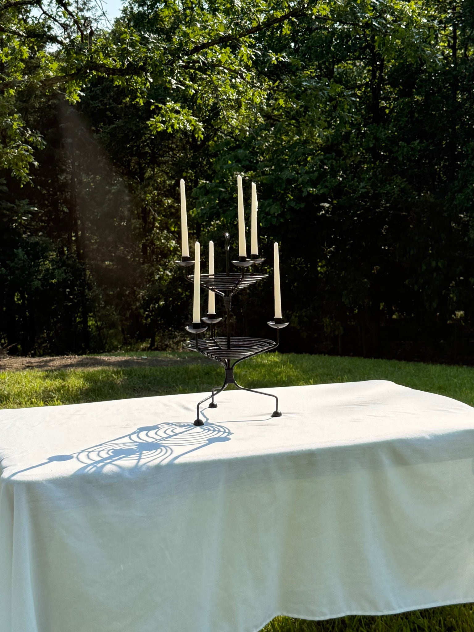 2 tier candelabra bowl