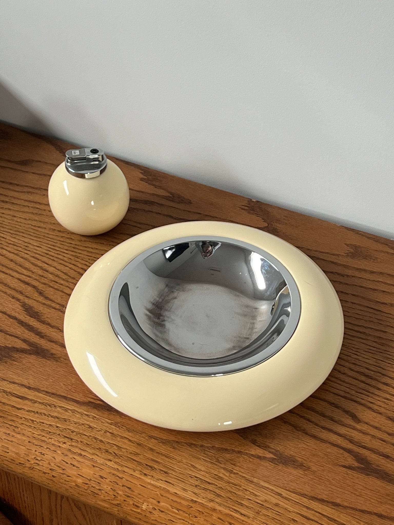 Midcentury ashtray & lighter set