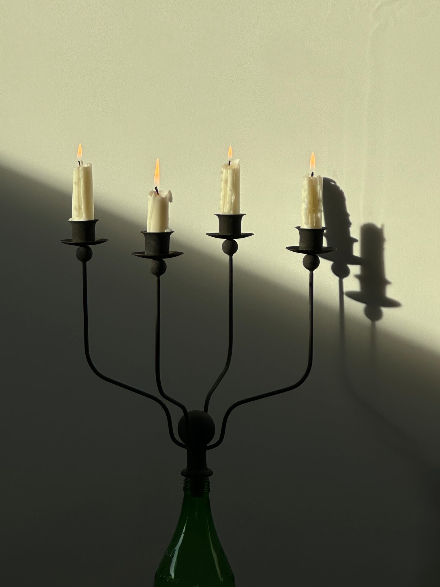 Wine cork candelabra