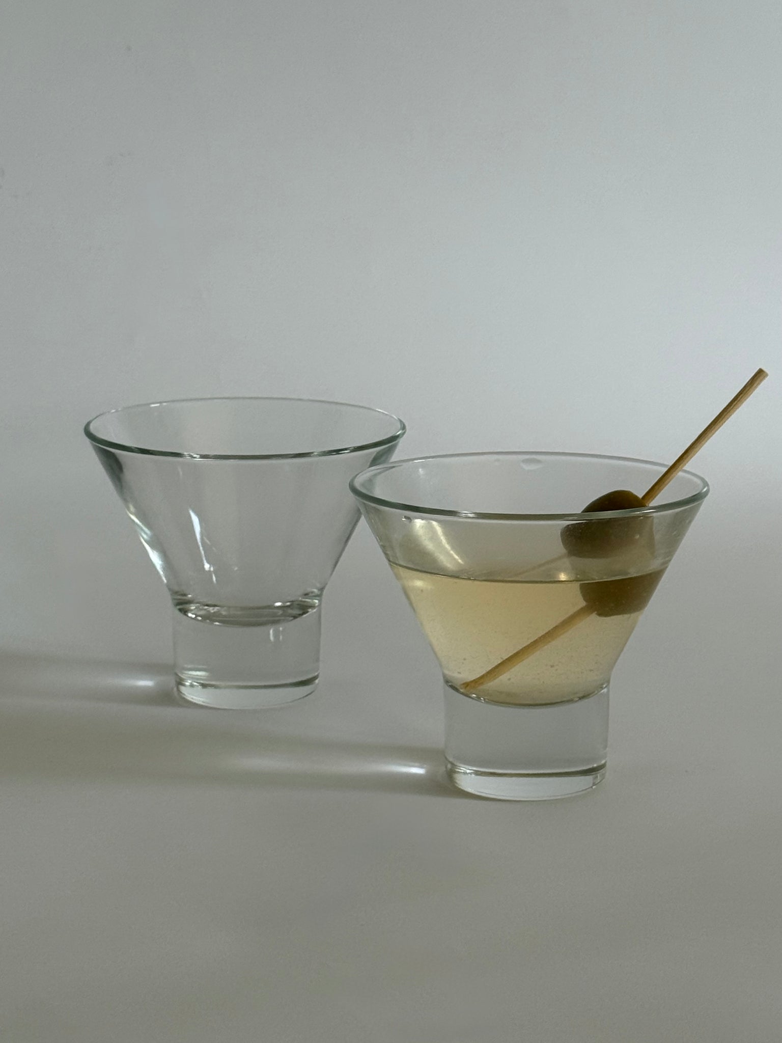 Chunky martini glass set