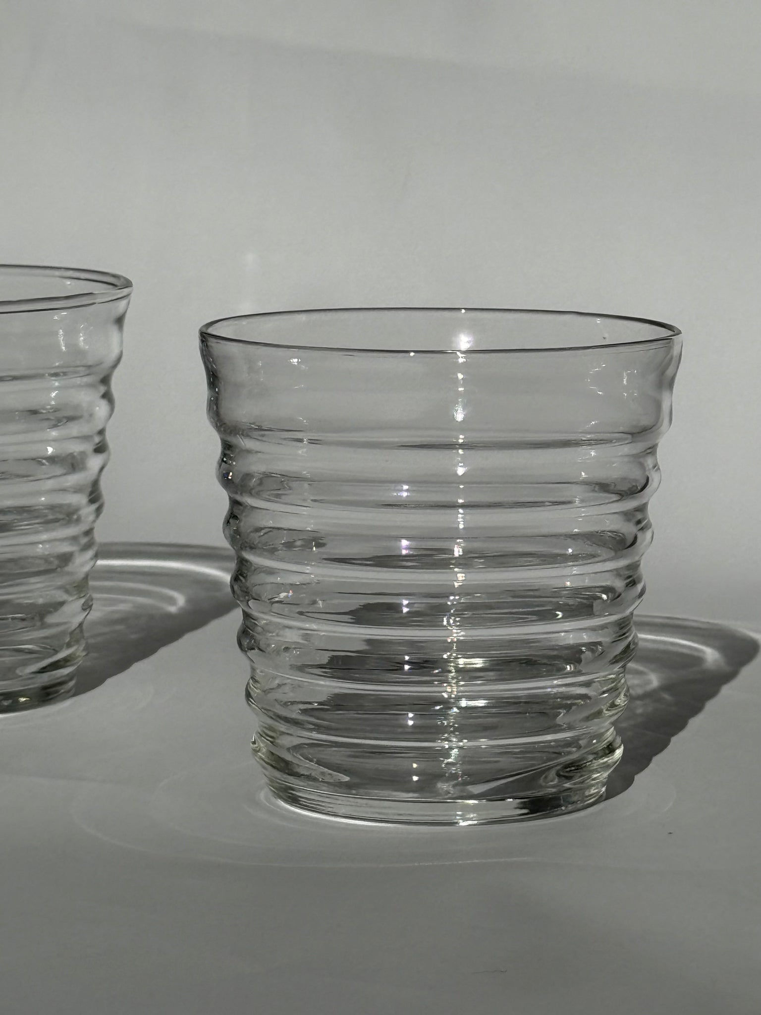 Ribbed Libbey glasses