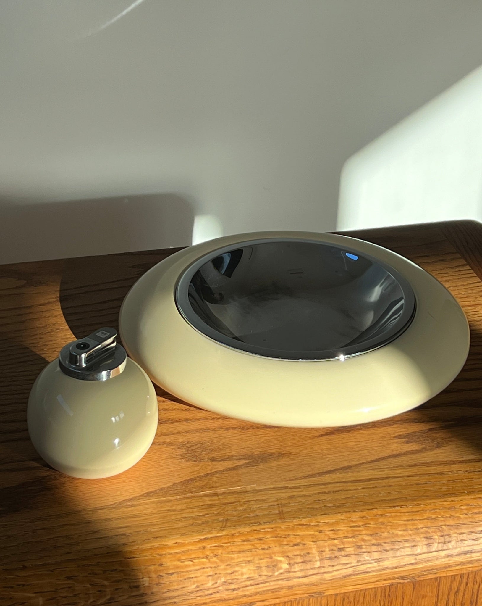 Midcentury ashtray & lighter set