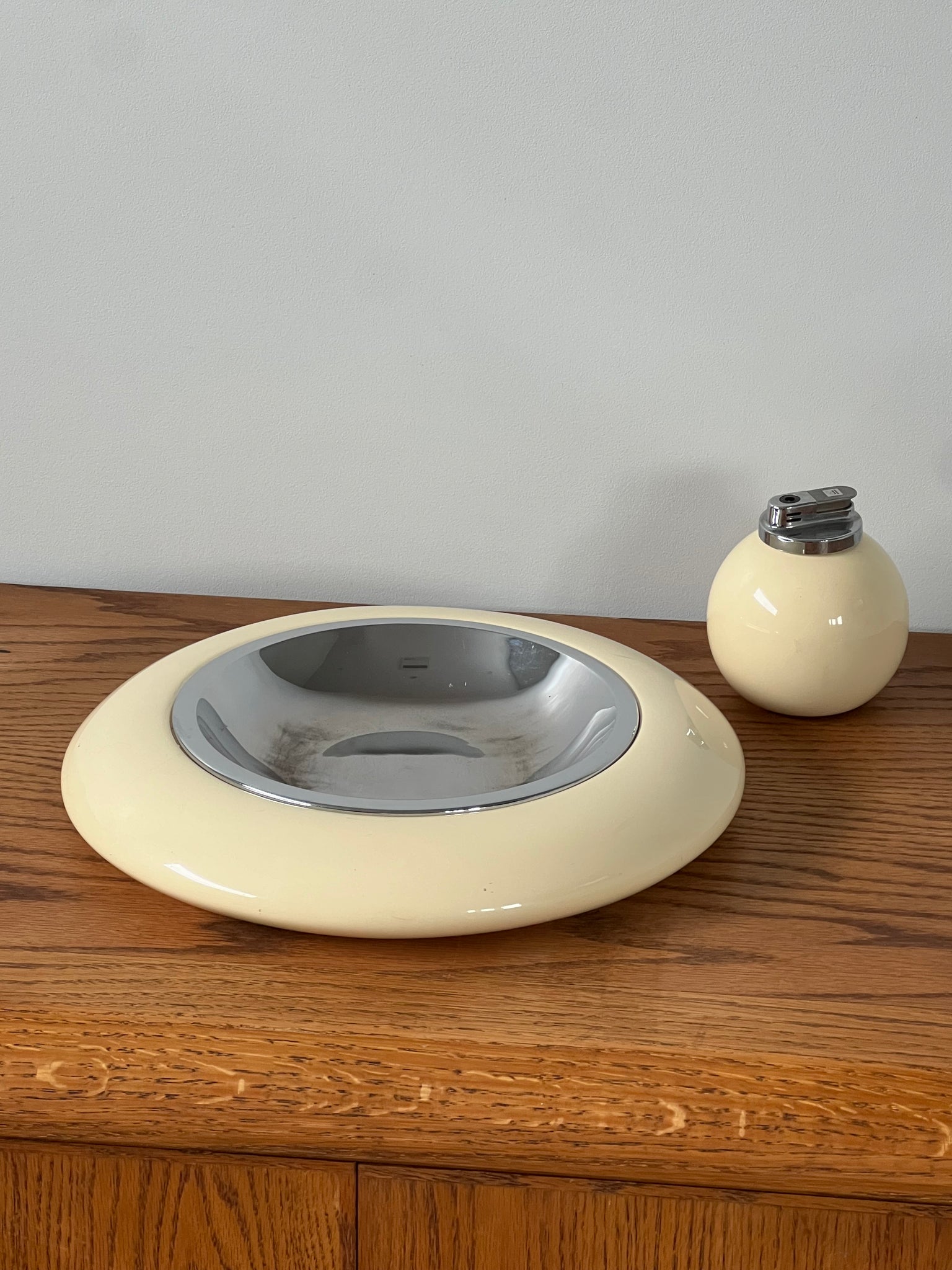 Midcentury ashtray & lighter set