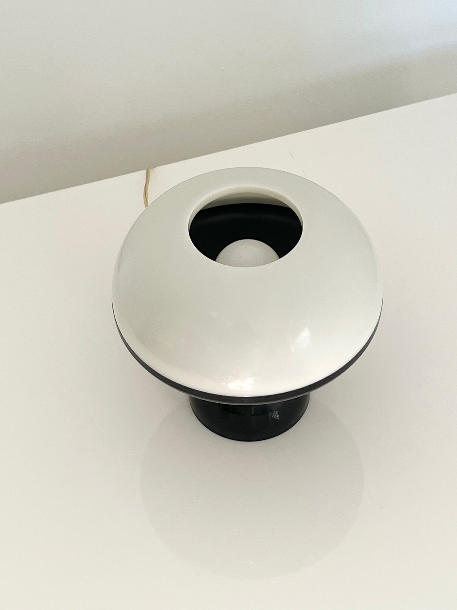 Black & White Mushroom Lamp By C.N. Burnham