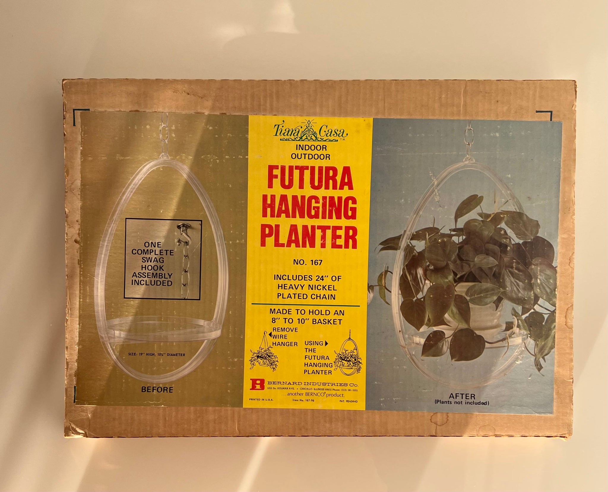 Futura Lucite Hanging Planter