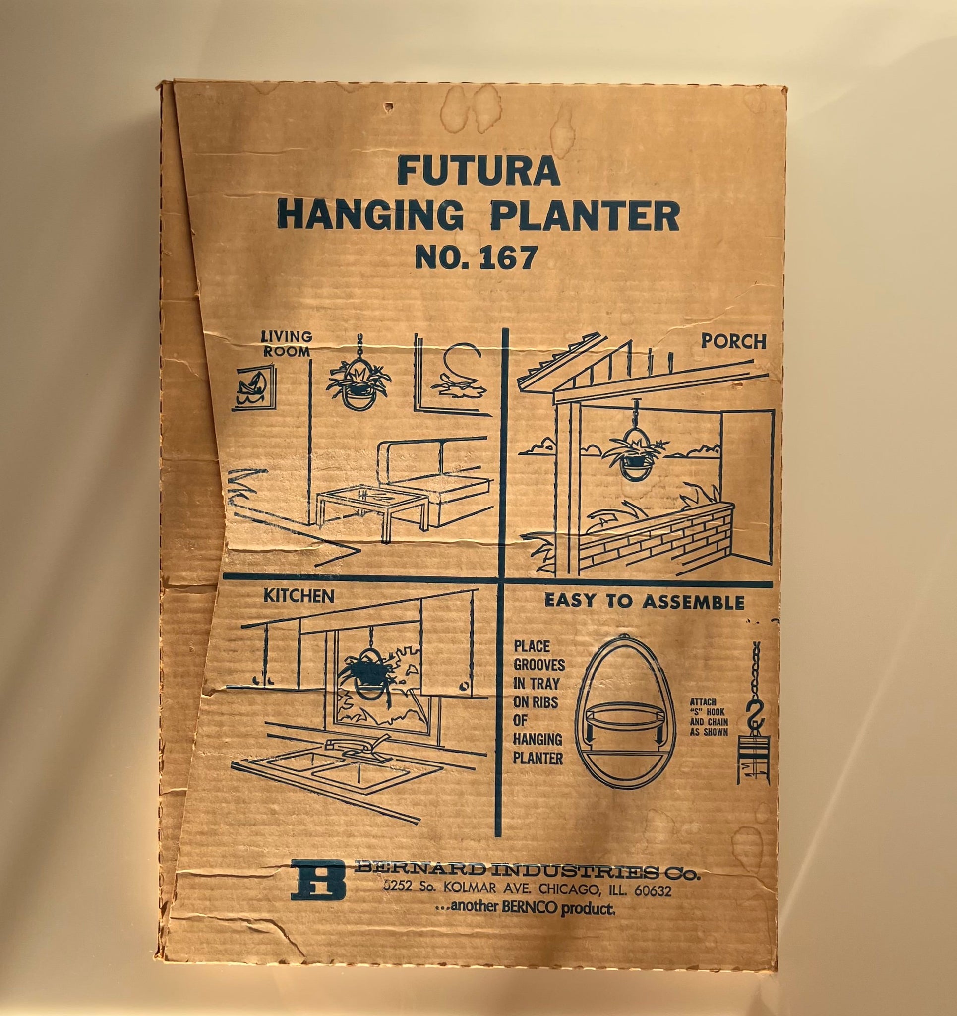 Futura Lucite Hanging Planter