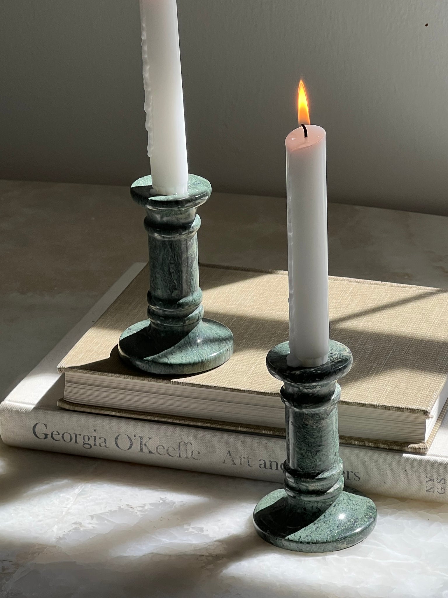 marble candle stick HOLDERS