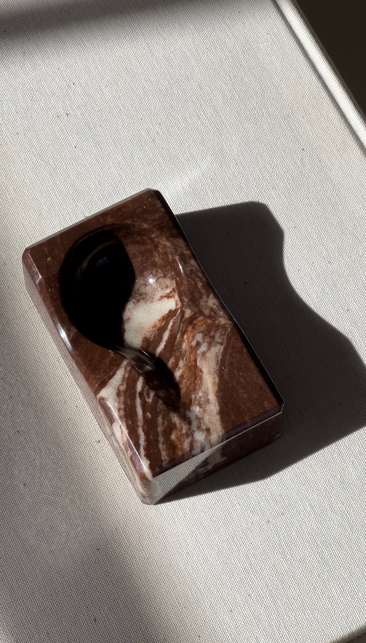 Mini marbled ashtray