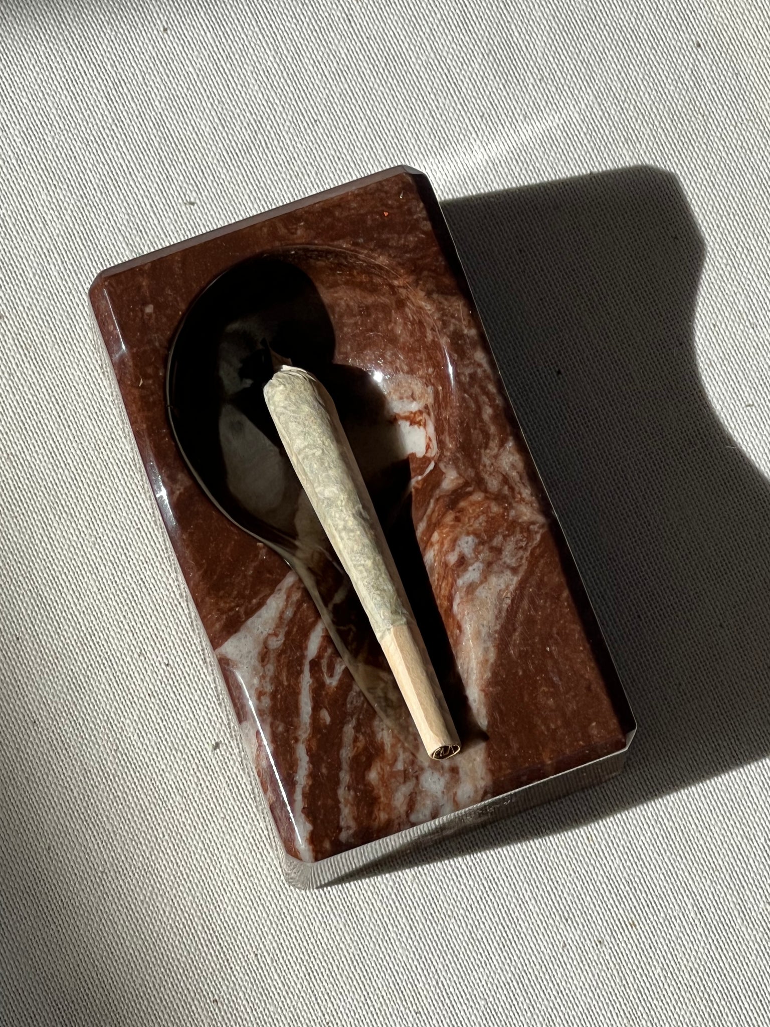Mini marbled ashtray