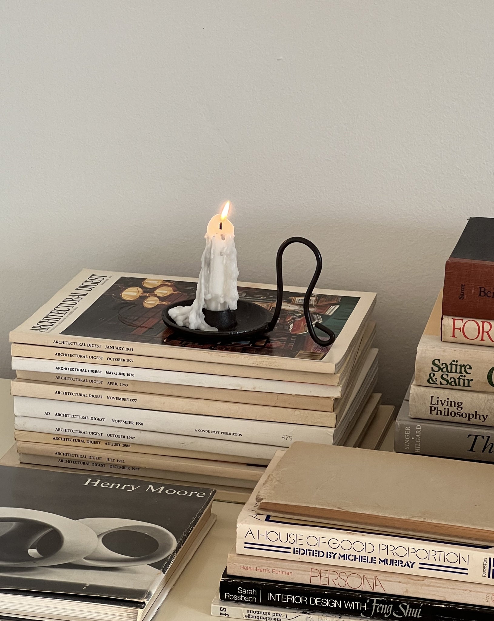Iron candle holder