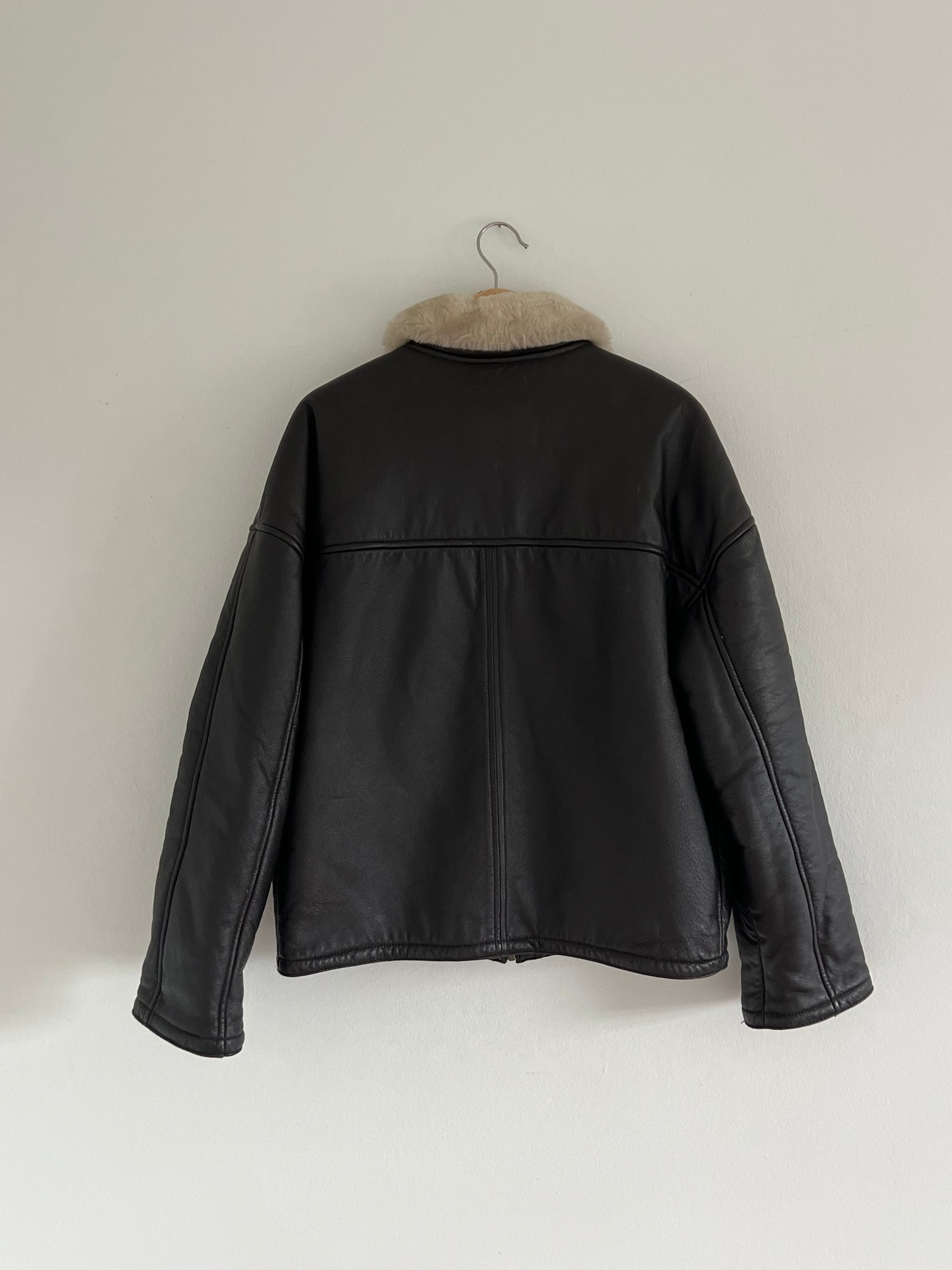90s Leather bomber jacket