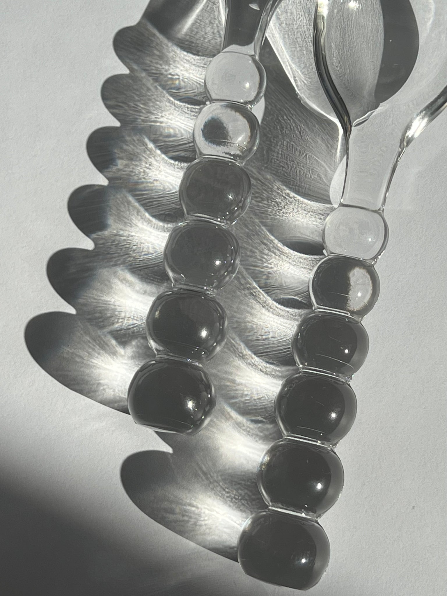 Imperial Glass Salad fork and spoon serving set